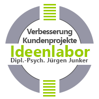 Kundenprojekte Verbesserung Ideenlabor Ideenfindung Innovation Diplom Psychologe Jürgen Junker Innovationsworkshops, Kreativitätstechniken, Design Thinking Sessions, Seminare, Coaching und Beratung rund um Kreativität und Ideenfindung